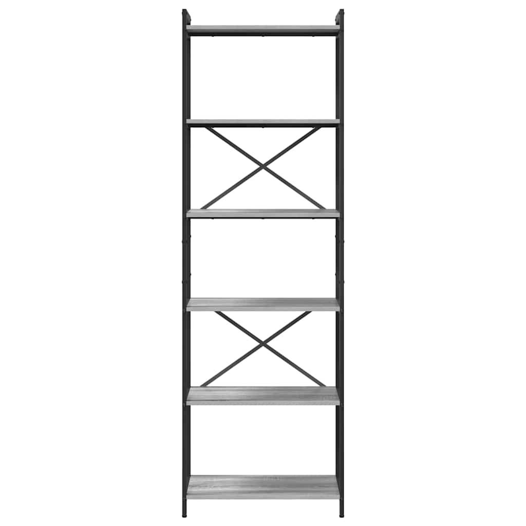 Bookcase Grey sonoma 60 x 30 x 188 cm Engineered wood