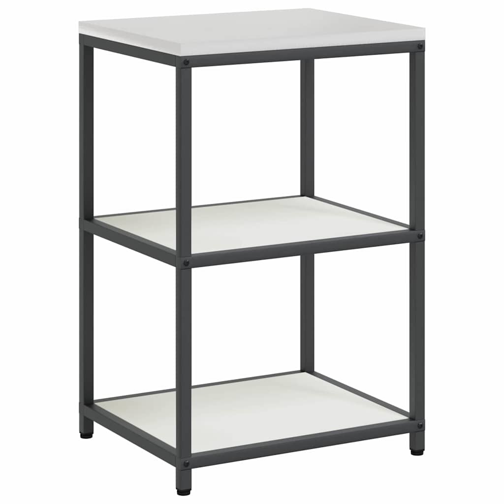 Kitchen Storage Shelf with Shelf with Storage White Steel
