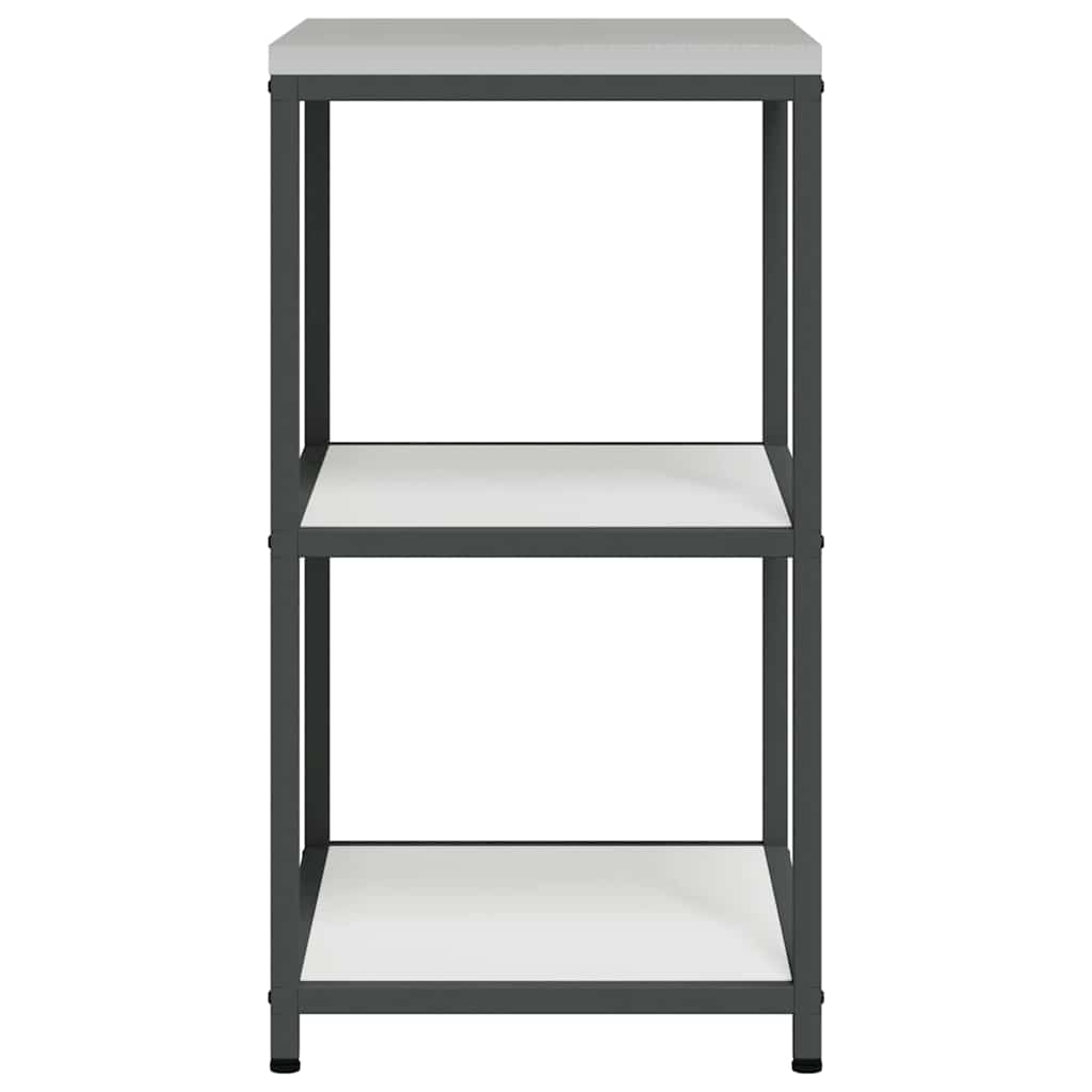 Kitchen Storage Shelf with Shelf with Storage White Steel