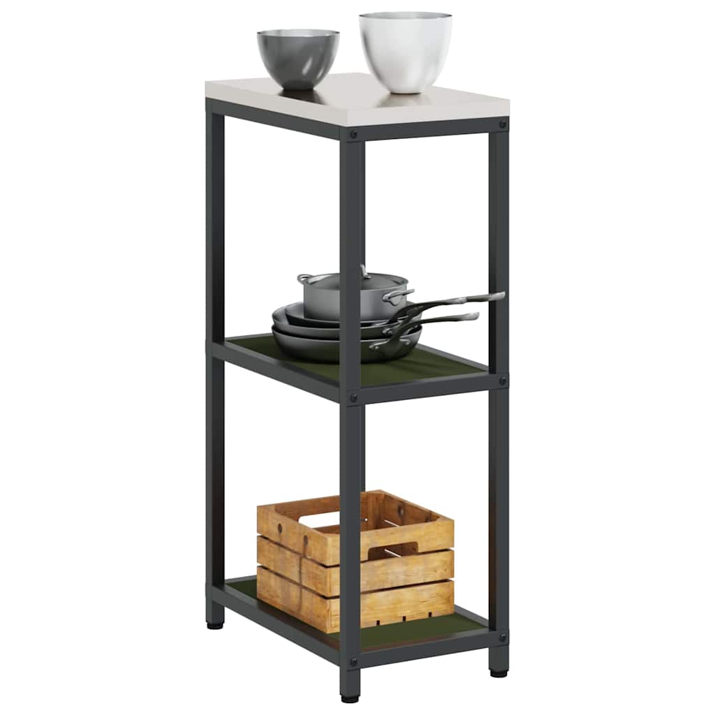 Kitchen Storage Shelf with Shelf with Storage Olive green Steel
