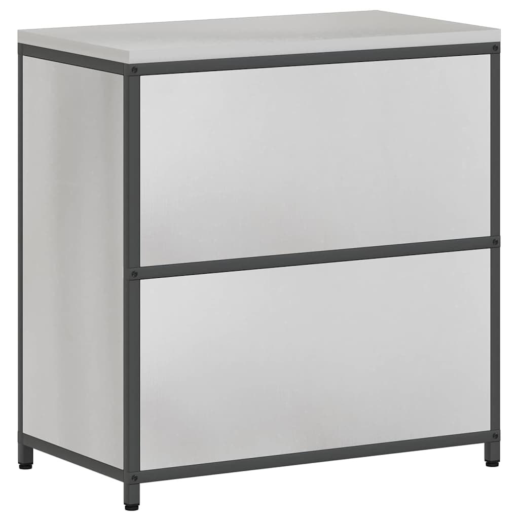 Kitchen Storage Cabinet with Shelf Silver Stainless steel