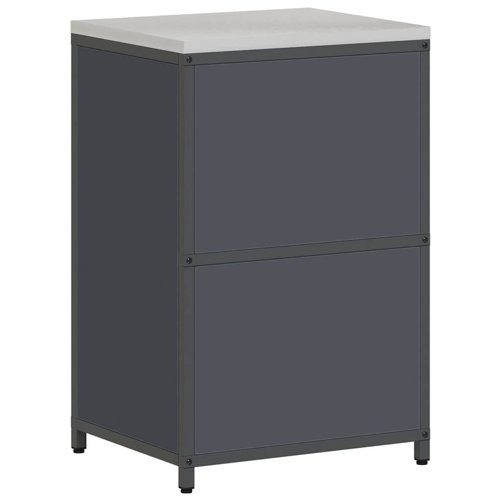 Kitchen Storage Cabinet with Shelf with Door Anthracite Steel