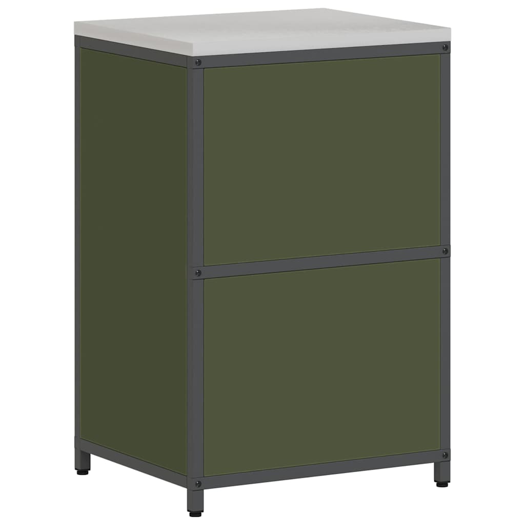 Kitchen Storage Cabinet with Shelf with Door Olive green Steel