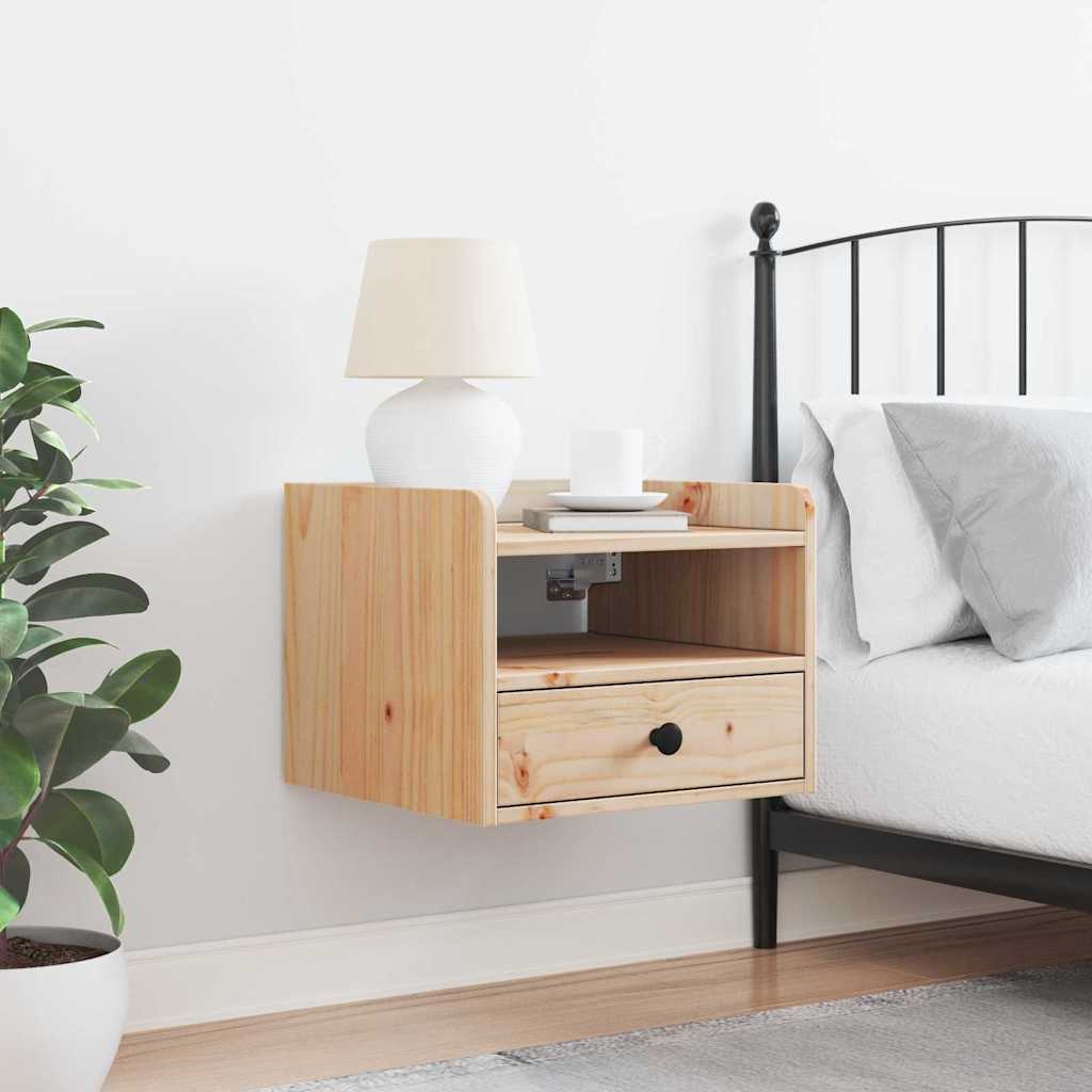 Bedside Table Brown 38 x 36 x 29.5 cm Solid pine wood