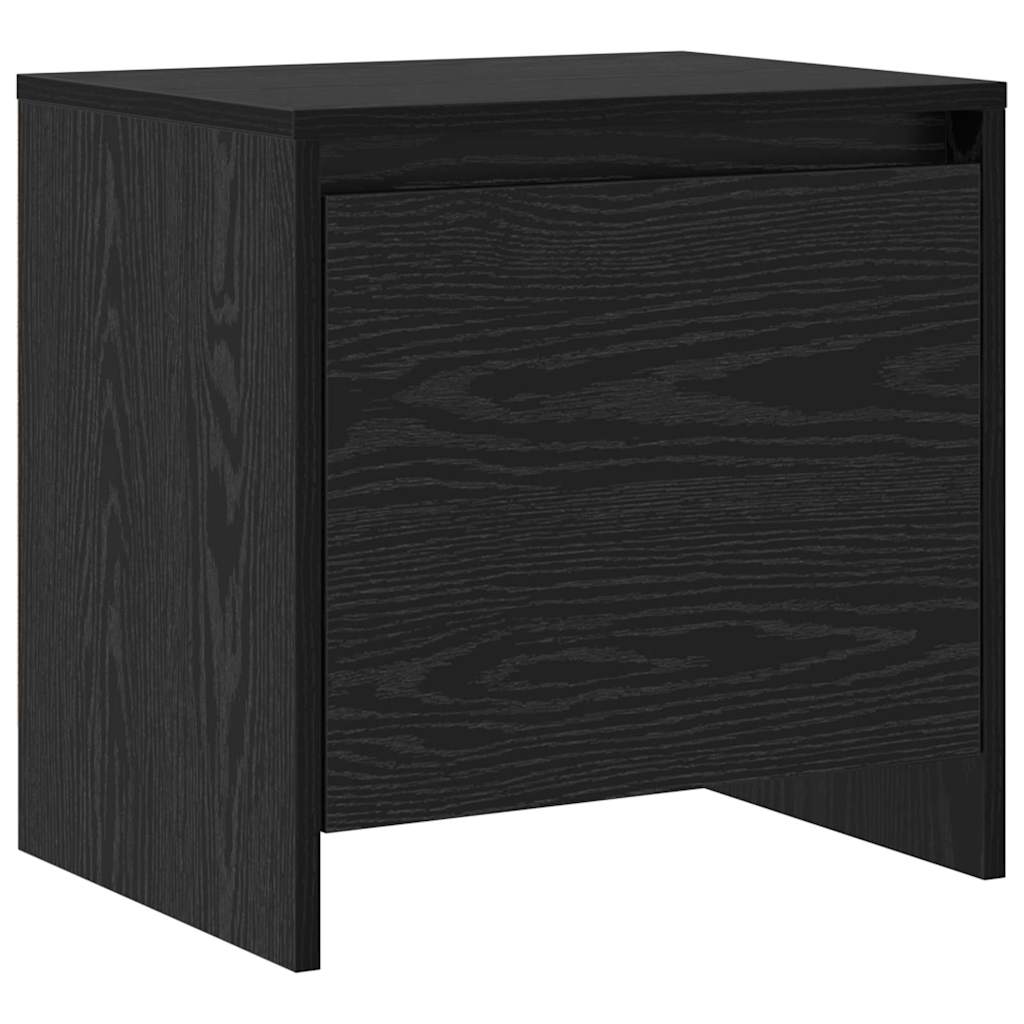 Bedside Cabinet Black oak 45 x 34 x 44.5 cm Engineered wood