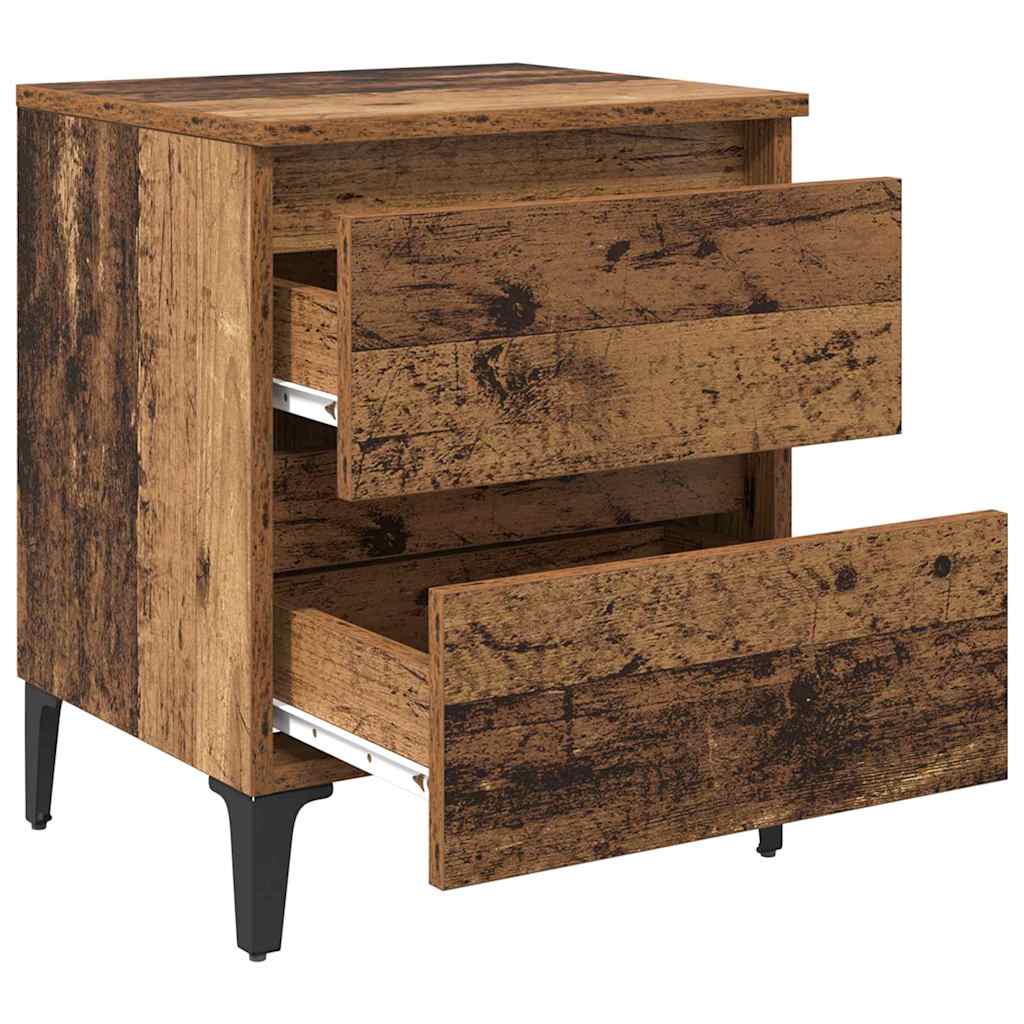 Bedside Cabinet 2 pcs Old wood 40 x 35 x 50 cm Engineered wood