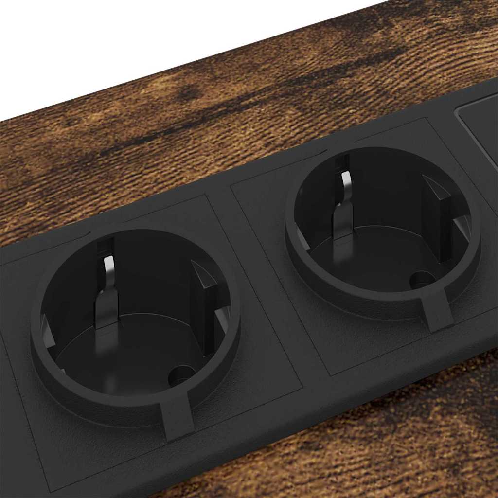 Bedside Table 2 pcs Smoked oak 30 x 48 x 61 cm Engineered wood