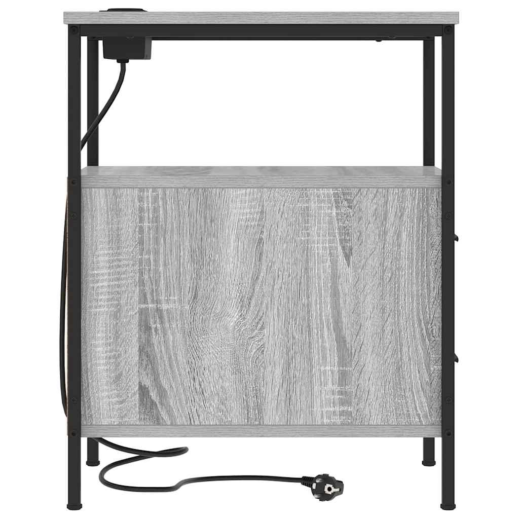 Bedside Table Grey sonoma 30 x 48 x 61 cm Engineered wood