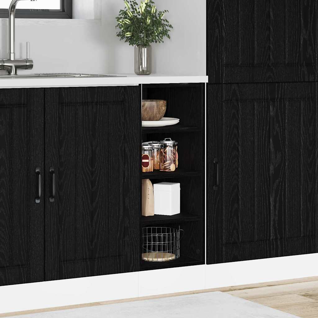Kitchen Base Cabinet Riga Black oak 30 x 44.5 x 81.5 cm