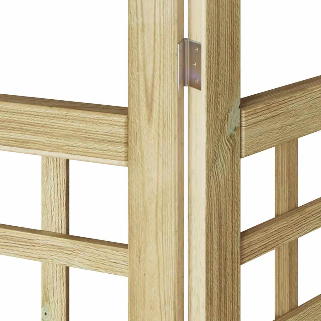 Outdoor Privacy Screen Brown 120 x 180 cm Impregnated pine wood