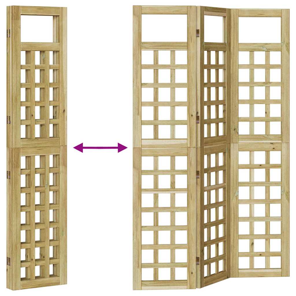 Outdoor Privacy Screen Brown 120 x 180 cm Impregnated pine wood