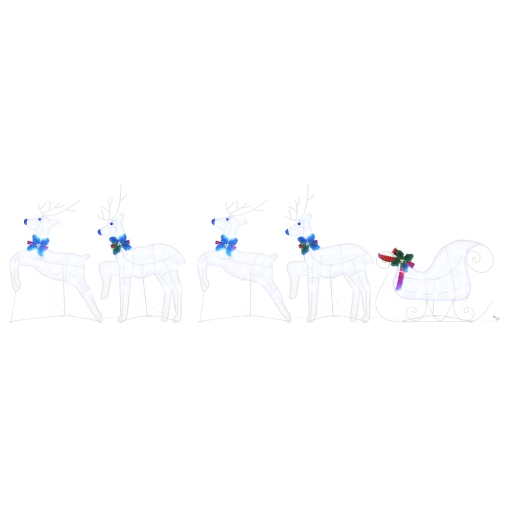 LED Reindeers 5 pcs White Fabric