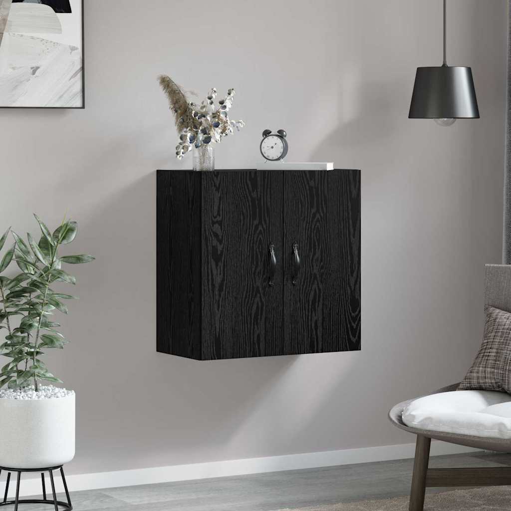 Wall Cabinet Black oak 60 x 31 x 60 cm Engineered wood