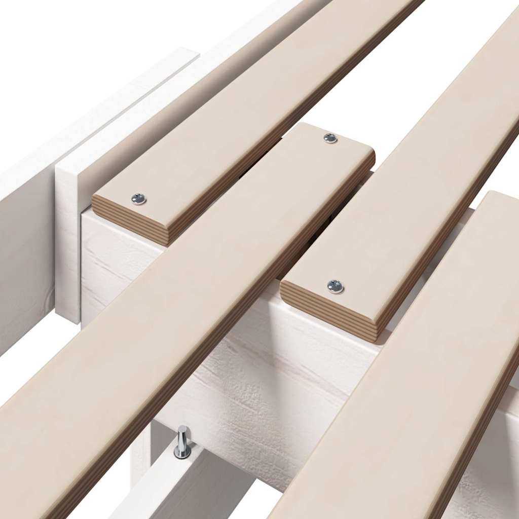 Extendable Bed Frame for Kids Other White 80 x 130 / 165 / 200 cm