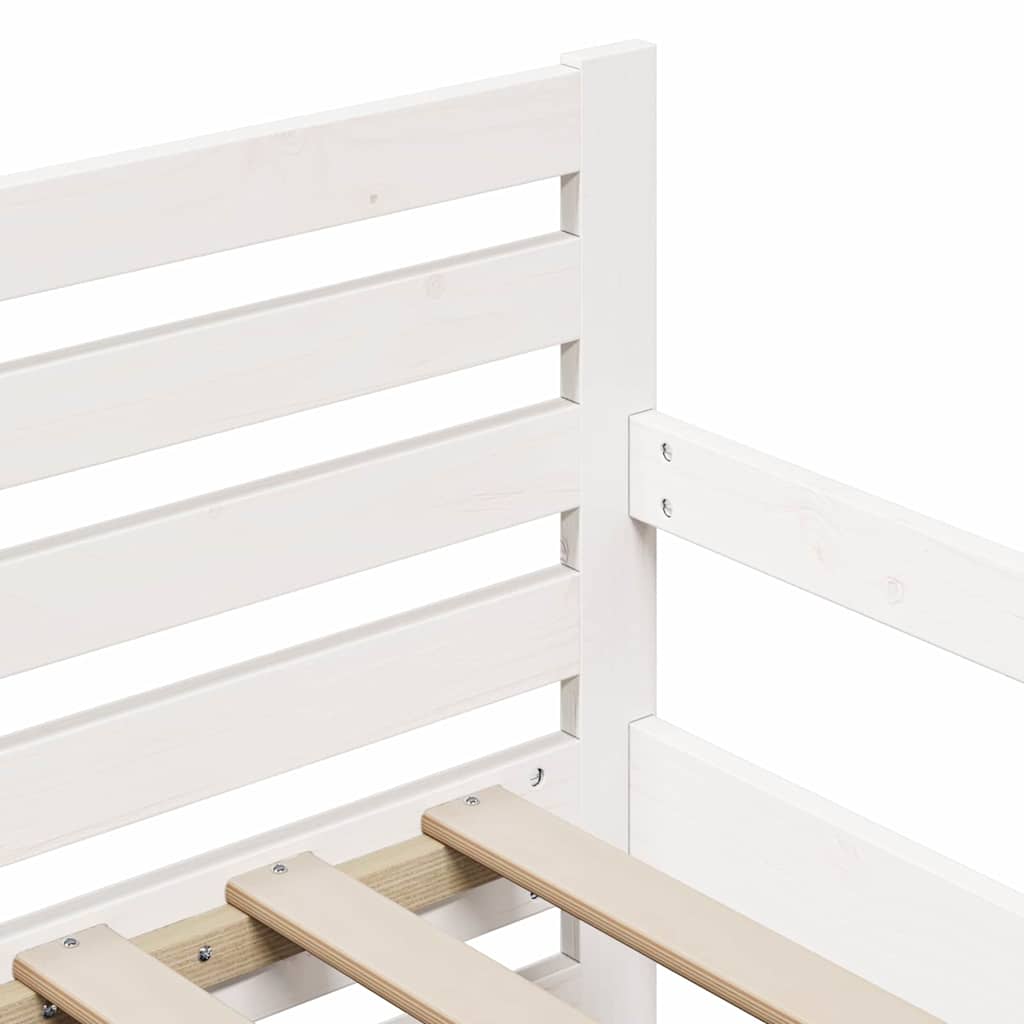 Extendable Bed Frame for Kids Other White 80 x 130 / 165 / 200 cm