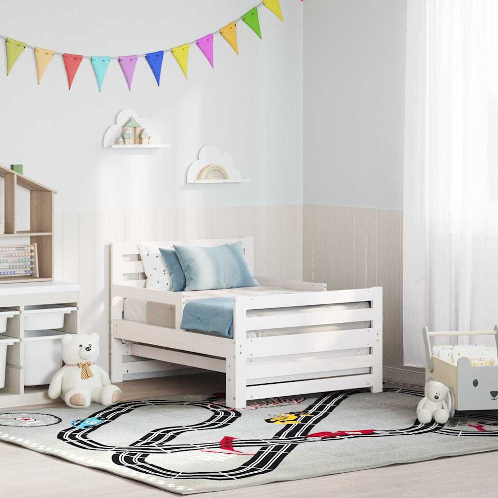 Extendable Bed Frame for Kids Other White 80 x 130 / 165 / 200 cm