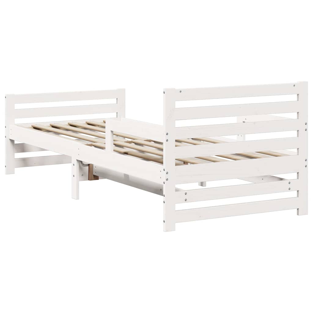 Extendable Bed Frame for Kids Other White 80 x 130 / 165 / 200 cm