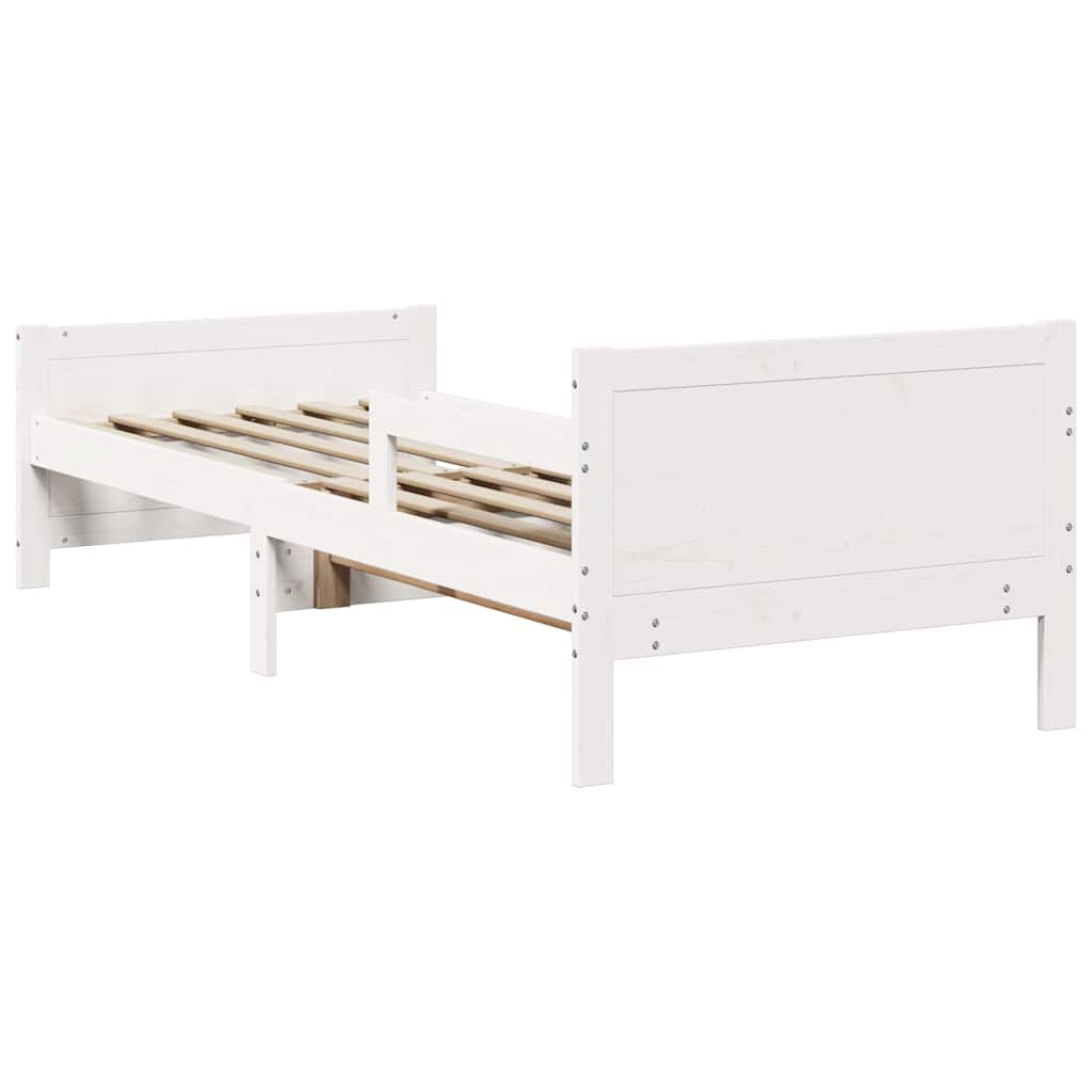 Extendable Bed Frame for Kids Other White 80 x 130 / 165 / 200 cm