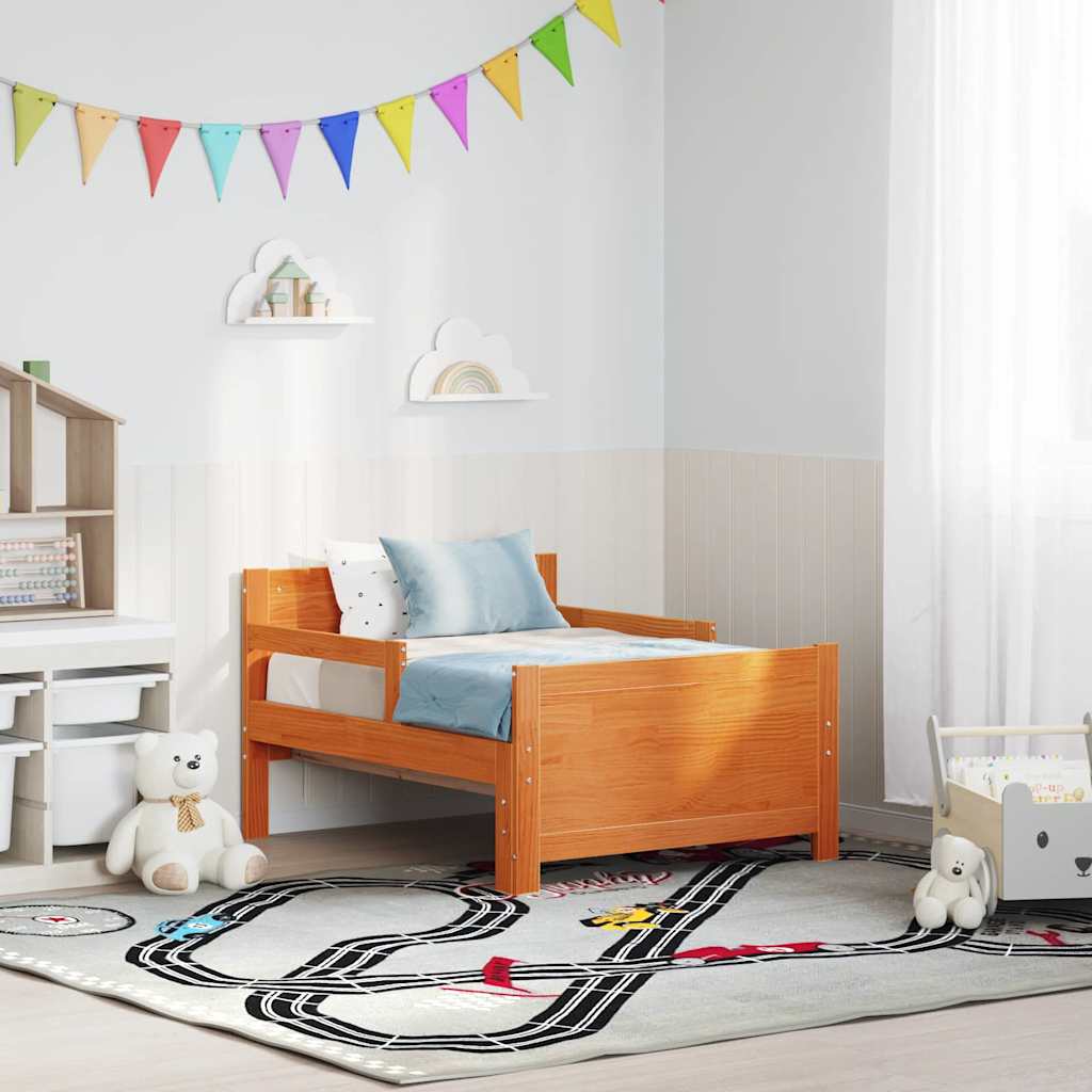 Extendable Bed Frame for Kids Wax brown 80 x 130 / 165 / 200 cm