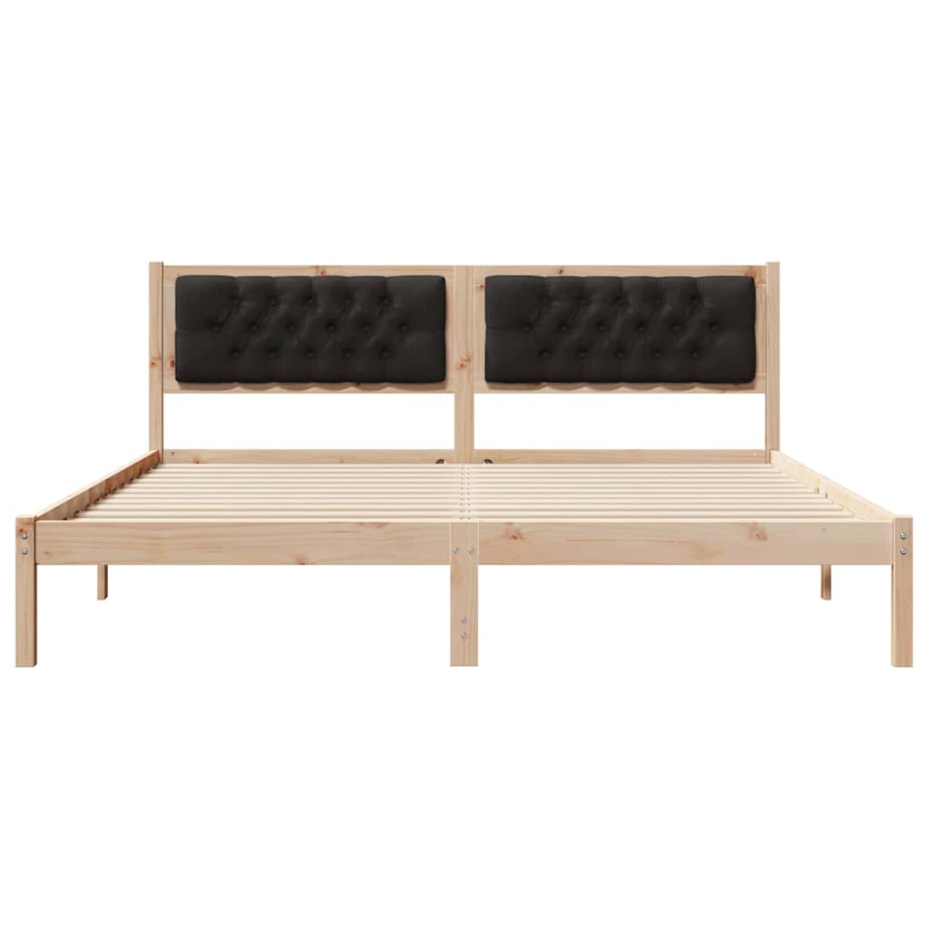 Bed Frame with Headboard Black 160 x 200 cm Fabric