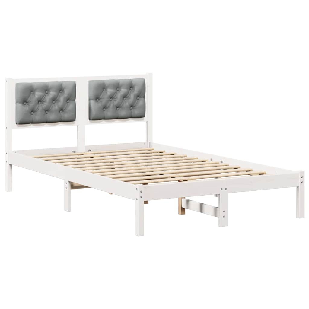 Bed Frame with Headboard Light Grey 120 x 190 cm Fabric