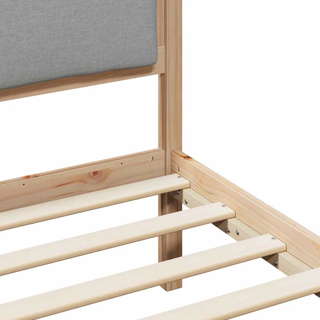 Bed Frame with Headboard Light Grey 90 x 200 cm Fabric