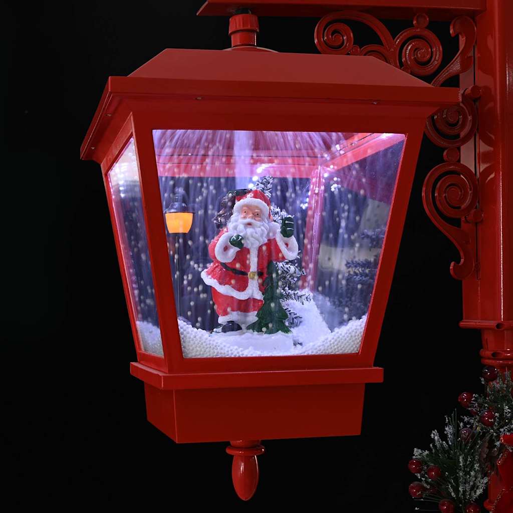 Chirstmas Street Lamp with 2 Lanterns Red 40.5 x 80 x 188 cm