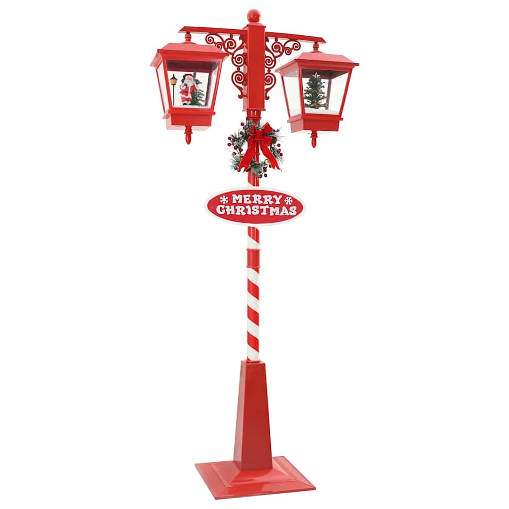Chirstmas Street Lamp with 2 Lanterns Red 40.5 x 80 x 188 cm