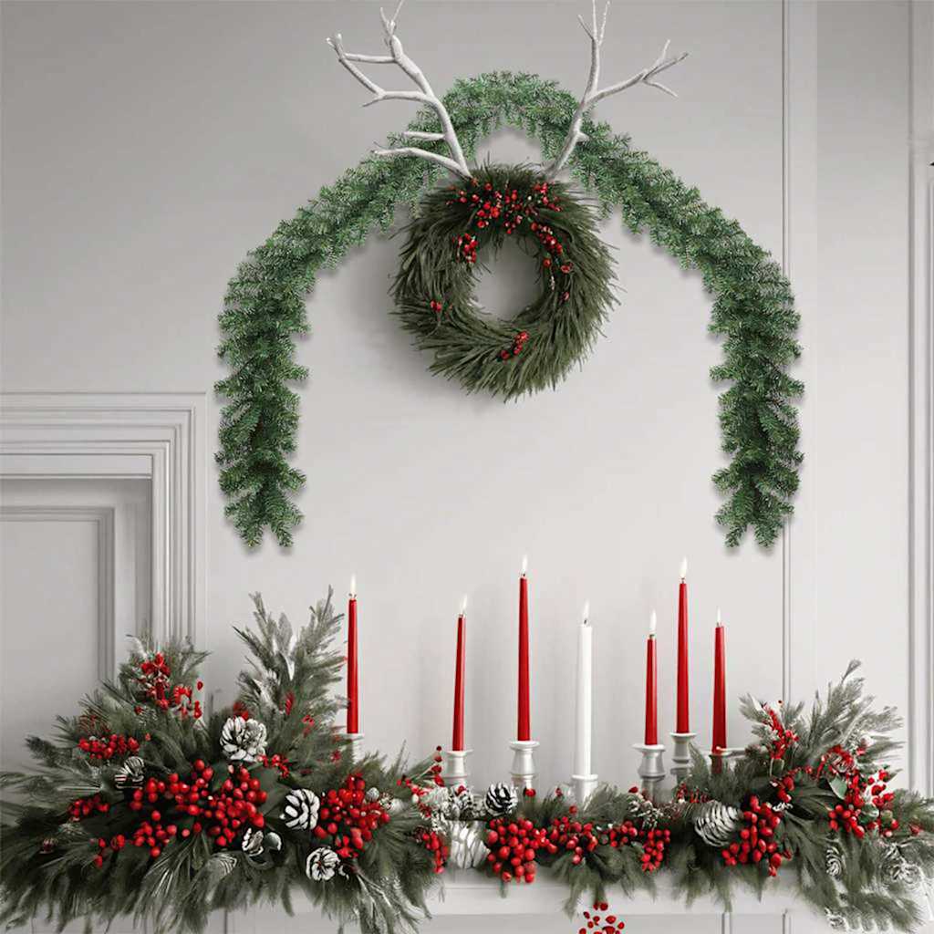Christmas Garland 2 pcs Green 20 m PVC