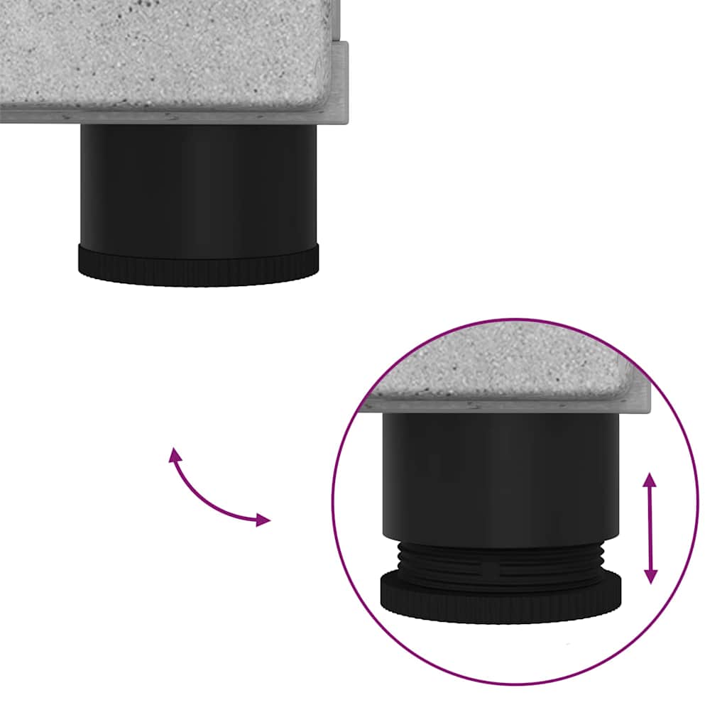 Bathroom Furniture Set 2 pcs Concrete grey 76.5 x 35 x 64 cm