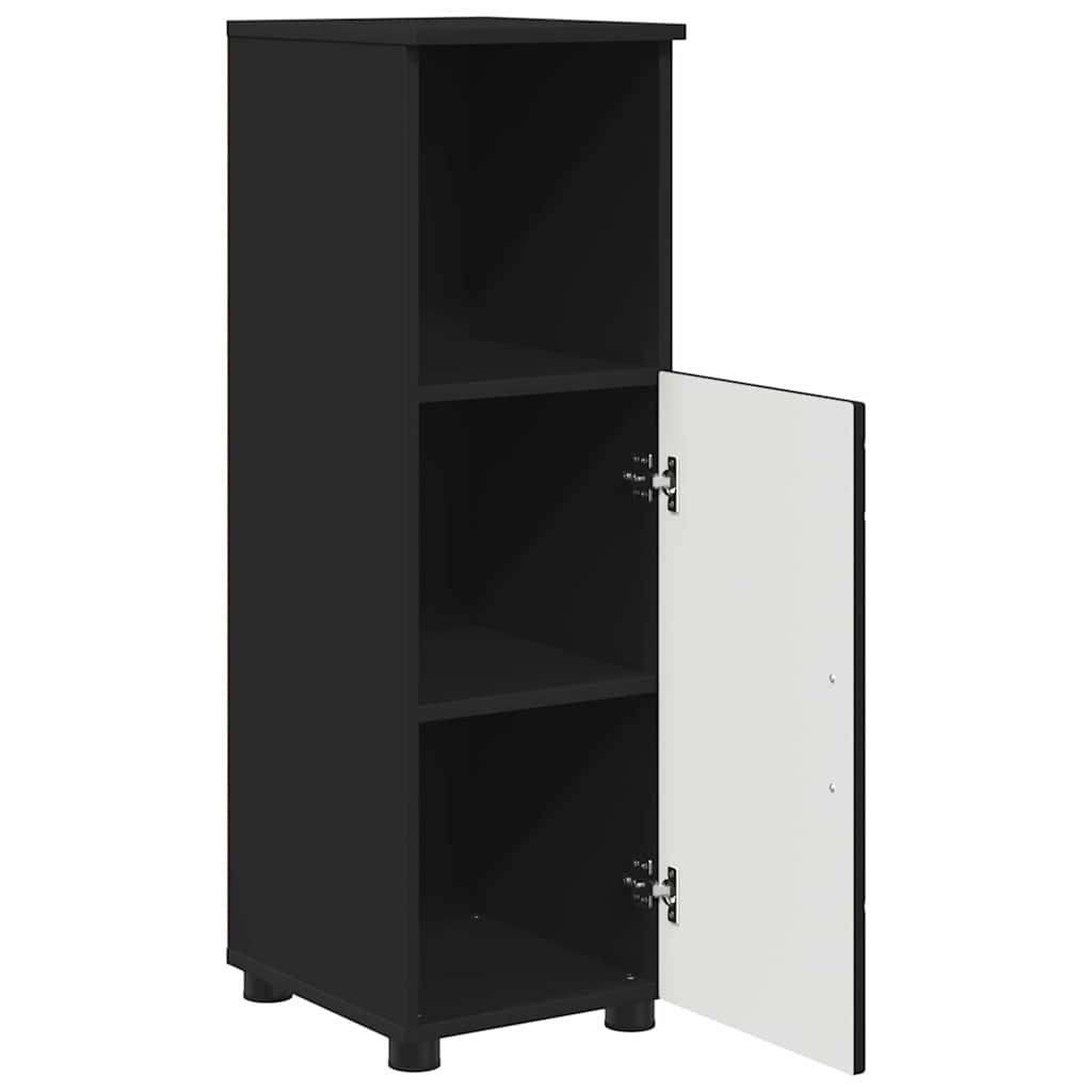 Bathroom Furniture Set with Shelf 3 pcs Black 76.5 x 35 x 64 cm