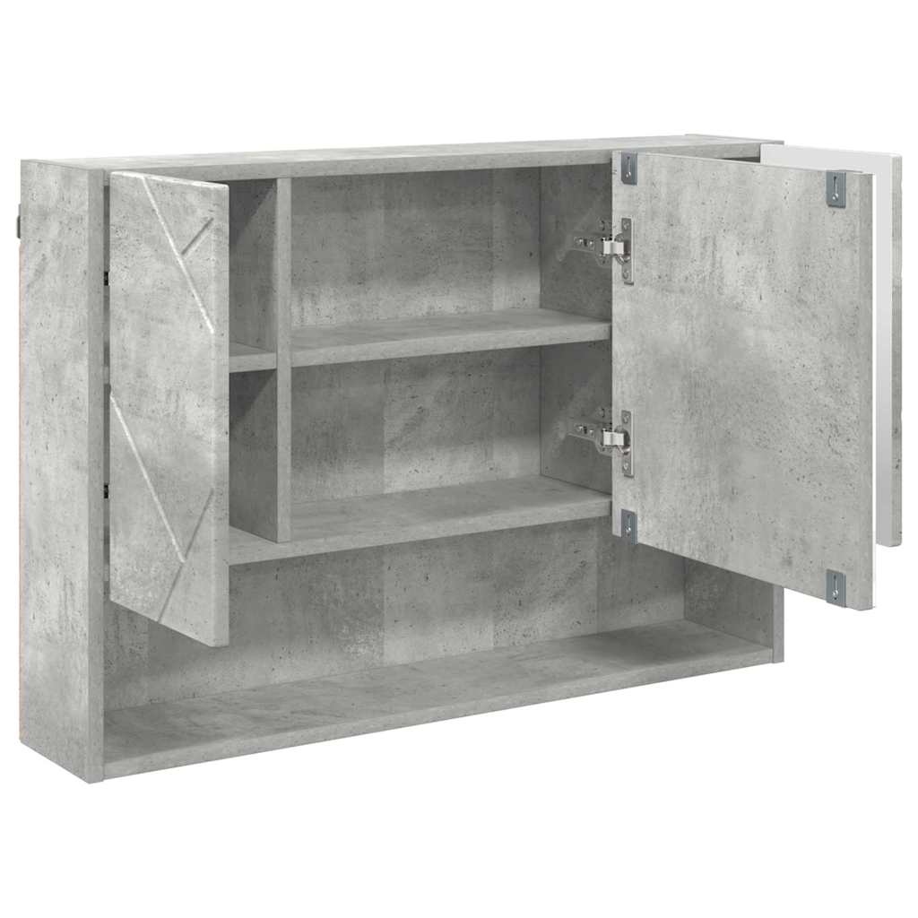 Bathroom Furniture Set 3 pcs Concrete grey 76.5 x 35 x 64 cm
