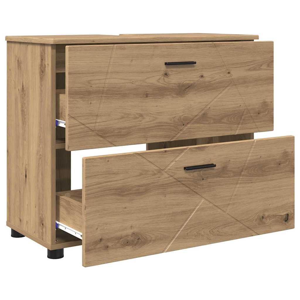 Bathroom Furniture Set 3 pcs Artisan oak 76.5 x 35 x 64 cm