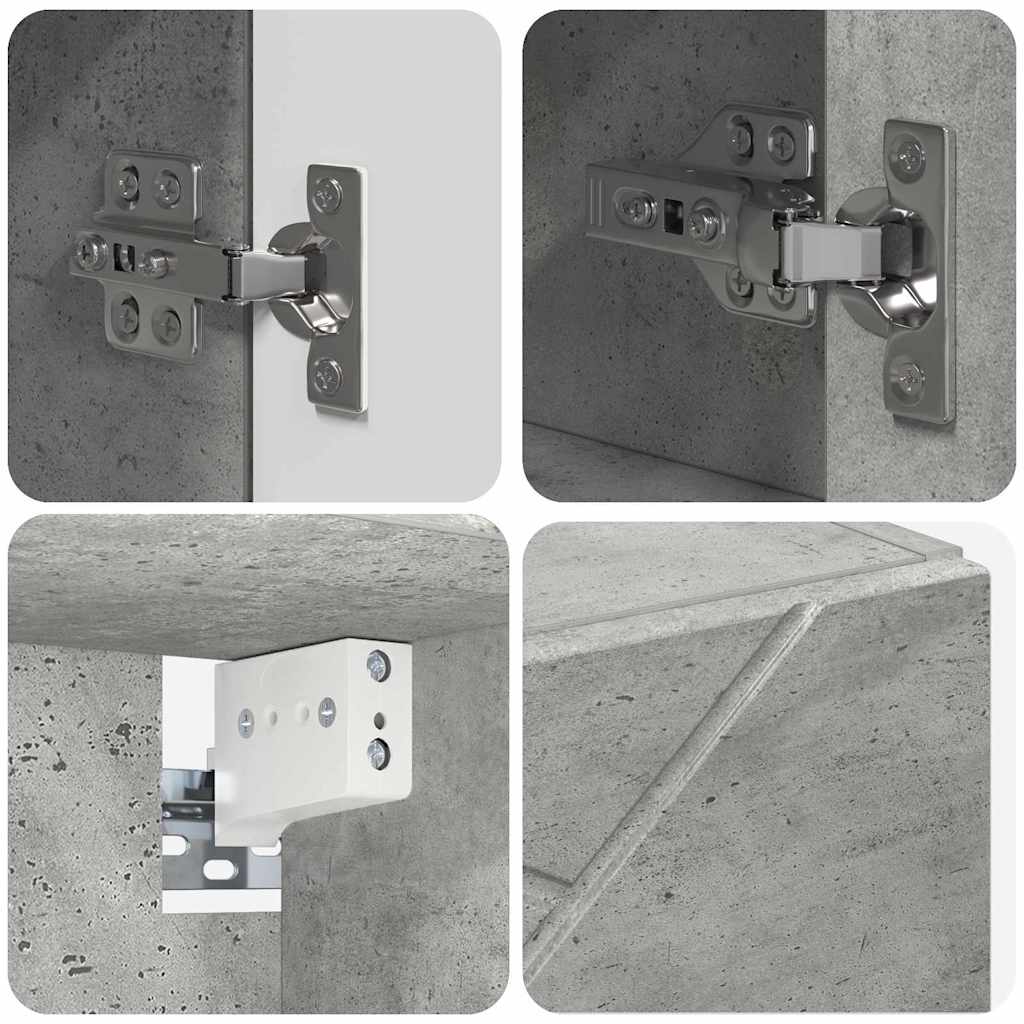 Bathroom Furniture Set 4 pcs Concrete grey 30 x 35 x 192 cm