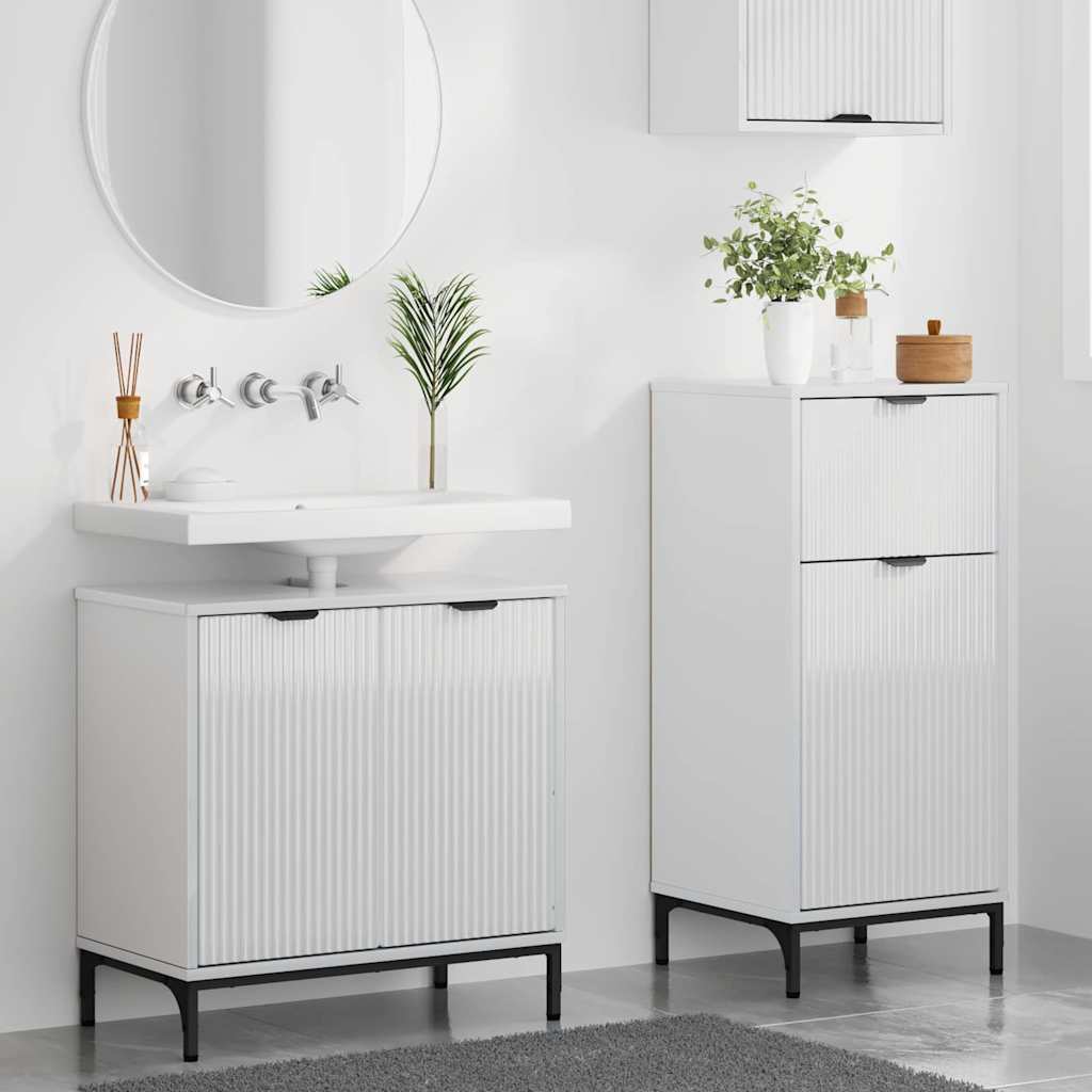 Bathroom Furniture Set 2 pcs High gloss white 39.5 x 36 x 88 cm