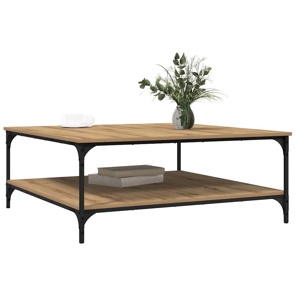 Coffee Table Artisan oak 100 x 100 x 40 cm Engineered Wood