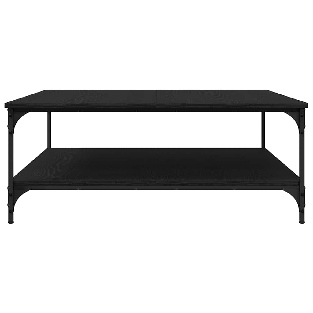 Coffee Table Black oak 100 x 100 x 40 cm Engineered Wood