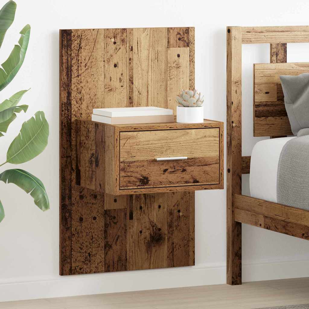 Bed Cabinet 2 pcs Old wood 48.5 x 32.5 x 80 cm Engineered wood