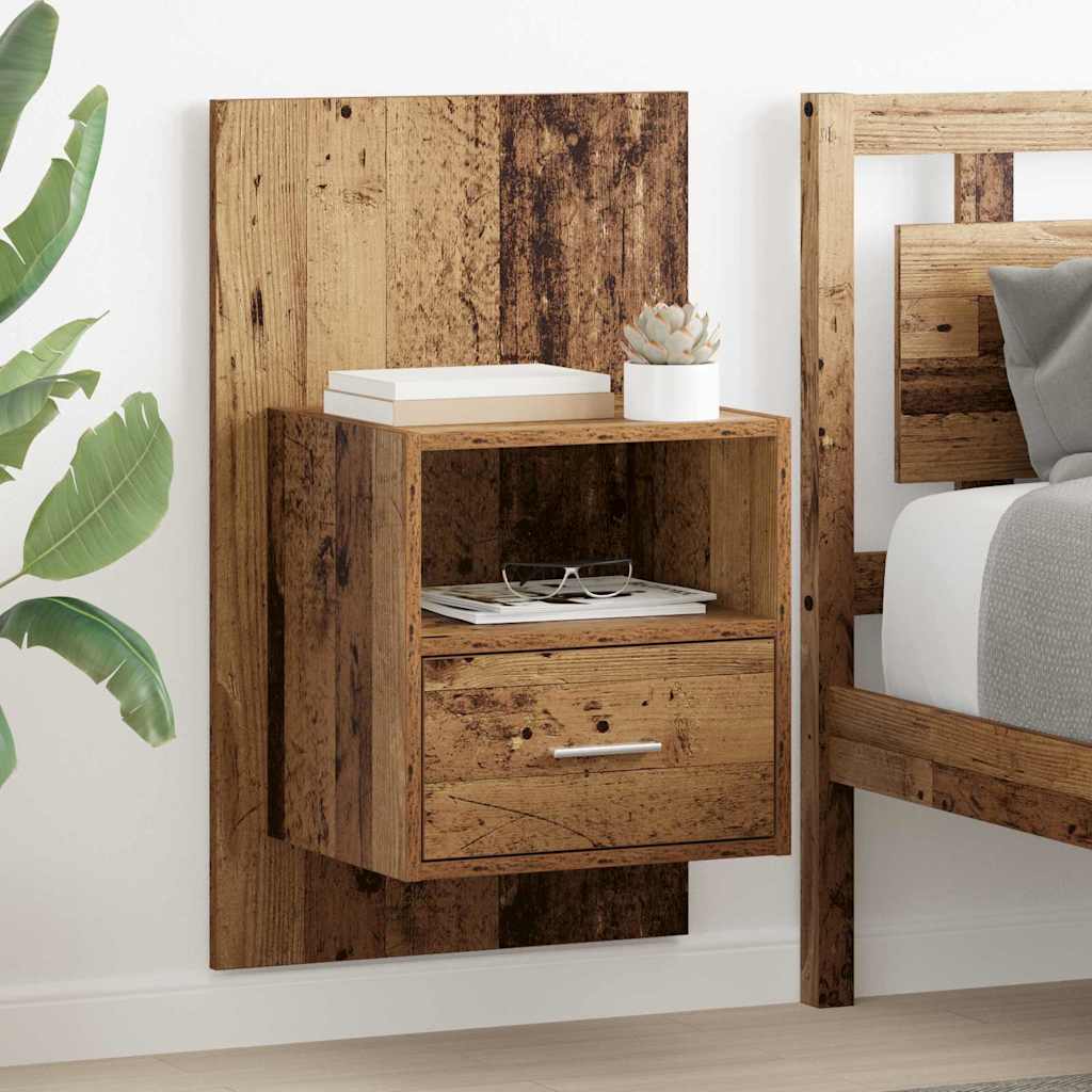 Bed Cabinet 2 pcs Old wood 48.5 x 32.5 x 80 cm Engineered wood