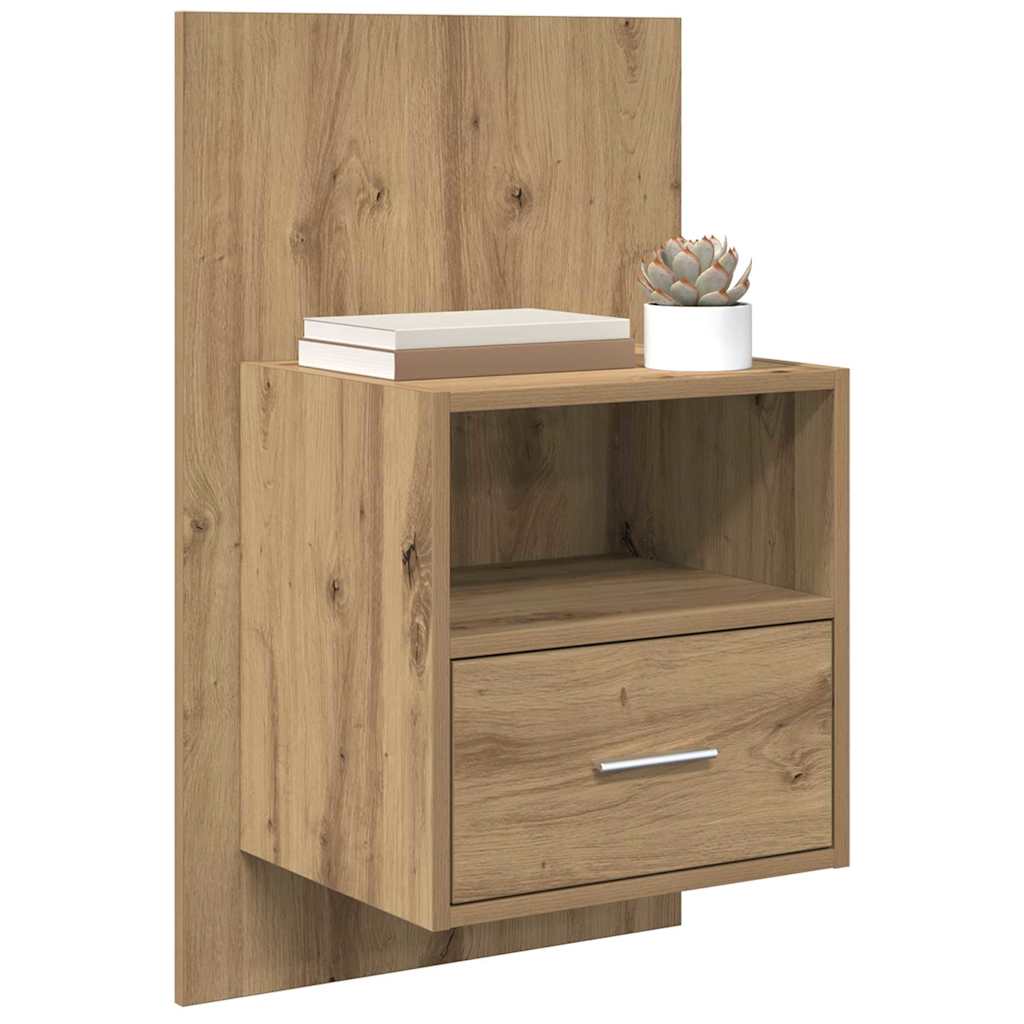 Bed Cabinet with Drawer 2 pcs Artisan oak 48.5 x 32.5 x 80 cm