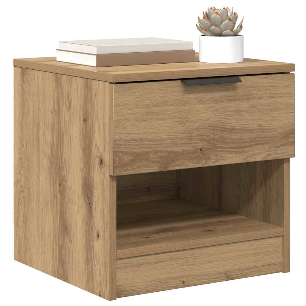 Bed Cabinet 2 pcs Artisan oak 40 x 39 x 40 cm Engineered wood