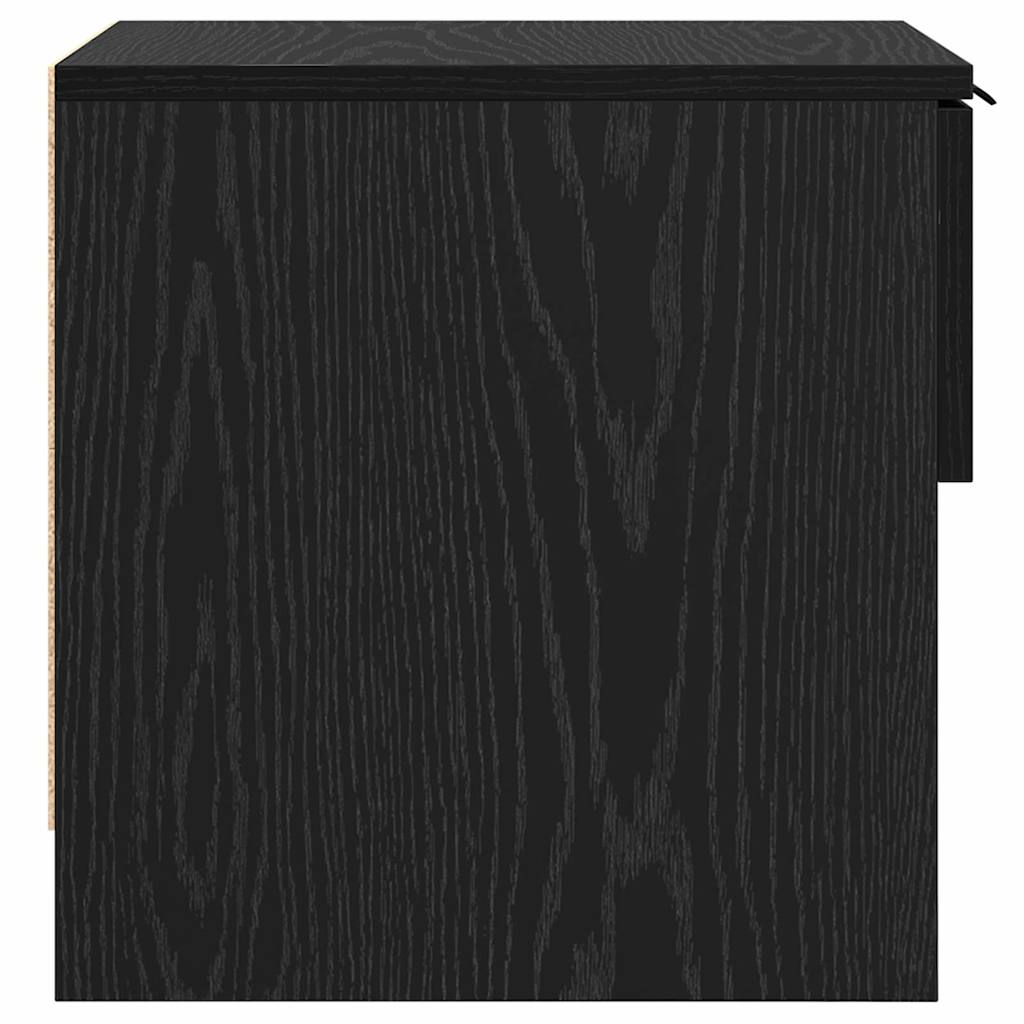 Bed Cabinet 2 pcs Black oak 40 x 39 x 40 cm Engineered wood