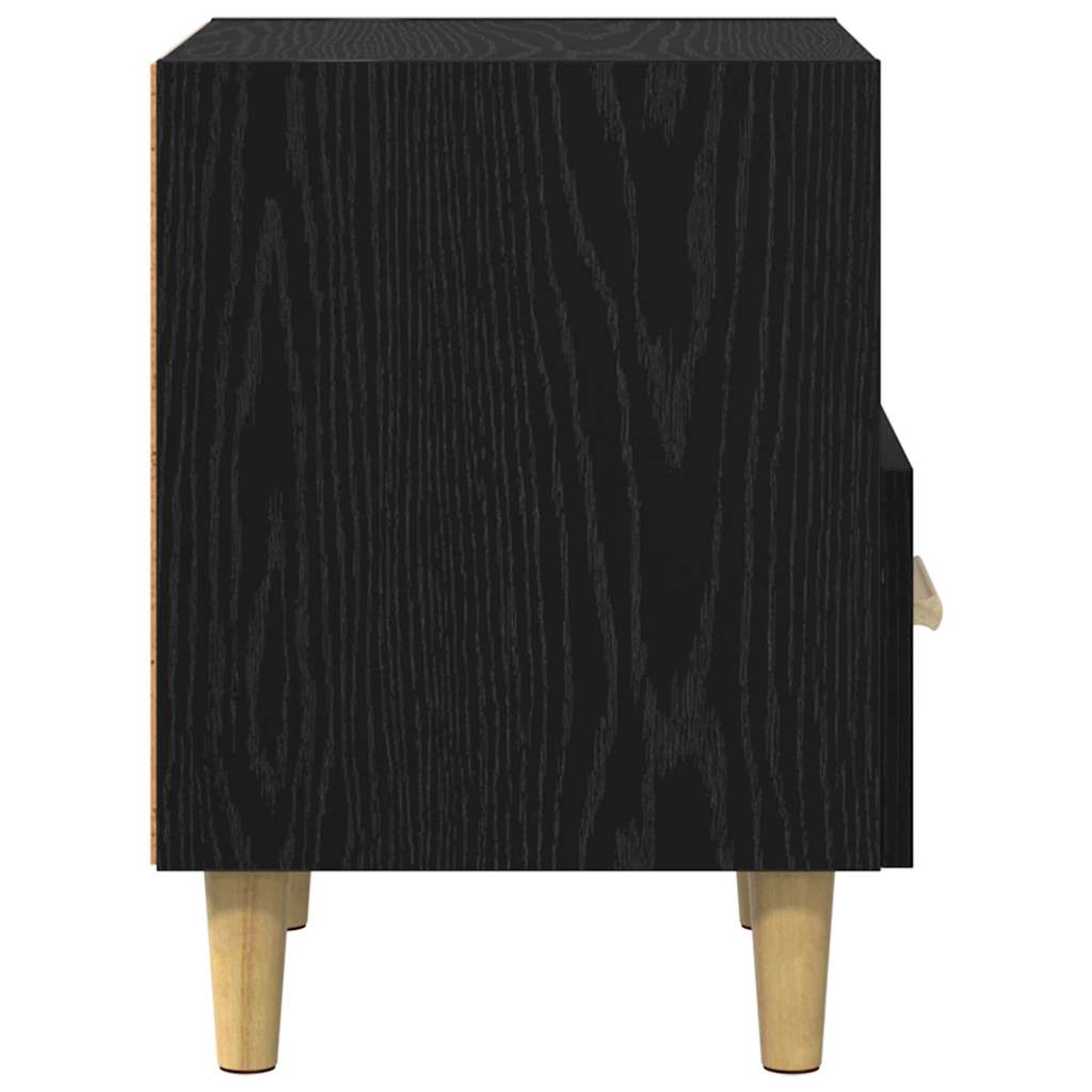 Bedside Cabinet Black oak 40 x 35 x 47.5 cm Engineered wood