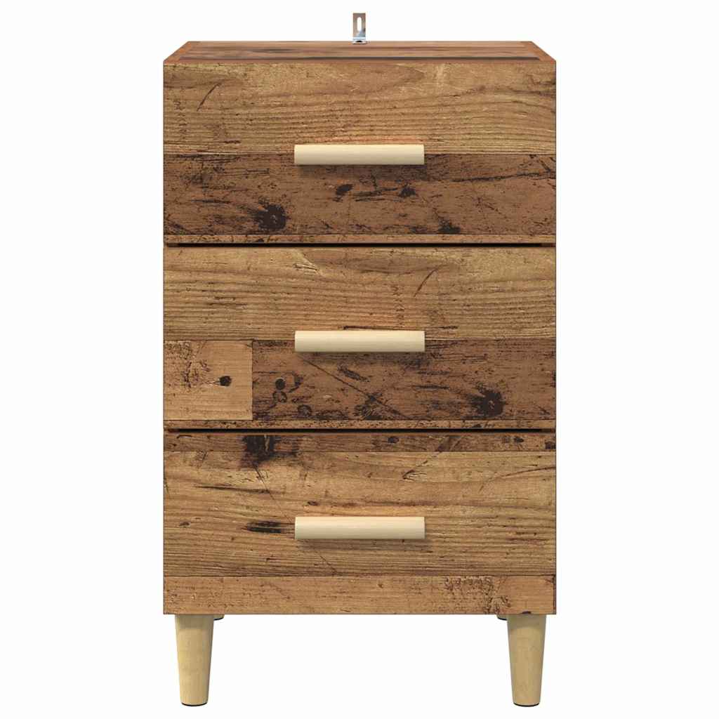 Bedside Cabinet Old wood 40 x 40 x 66 cm Engineered wood