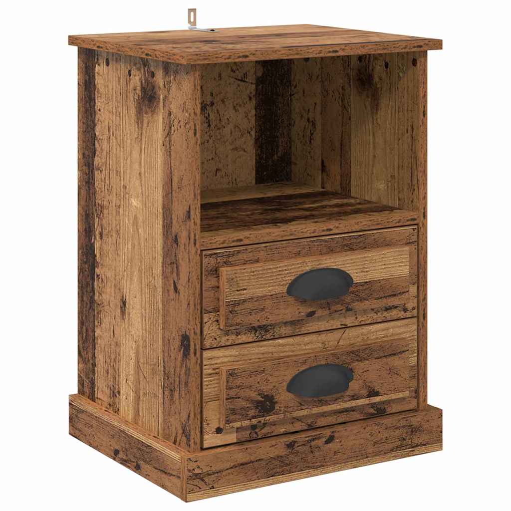 Bedside Cabinet 2 pcs Old wood 43 x 36 x 60 cm Engineered wood