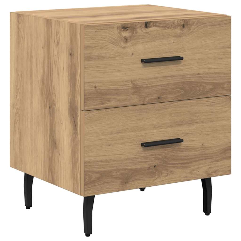Bedside Cabinet with Drawer 2 pcs Artisan oak 40 x 35 x 47.5 cm