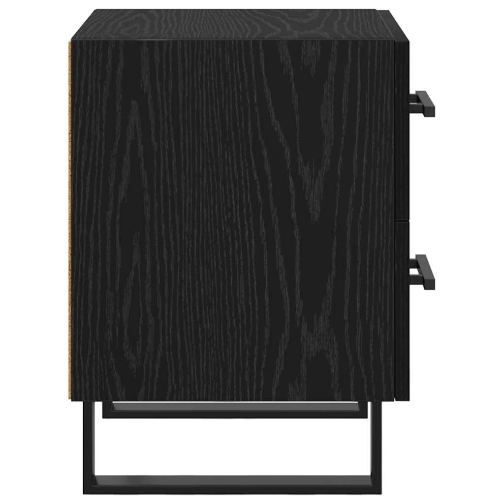 Bedside Cabinets with Drawer 2 pcs Black oak 40 x 35 x 47.5 cm