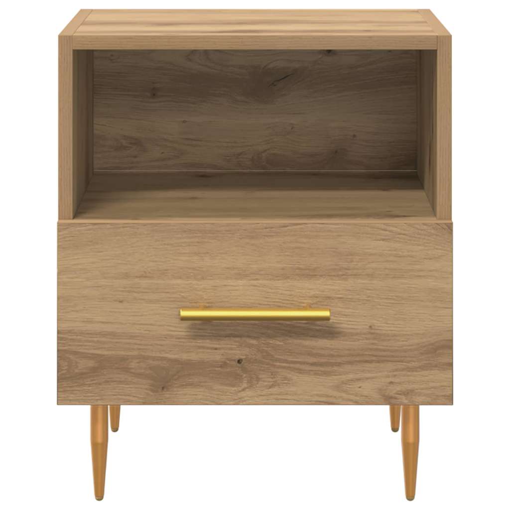 Bedside Table 2 pcs Brown 40 x 35 x 47.5 cm Engineered wood