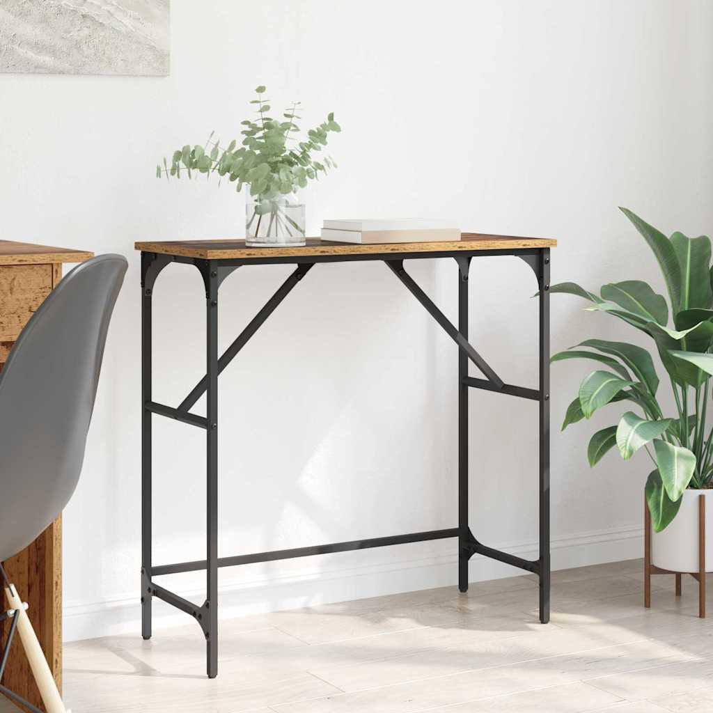 Console Table Old wood 75 x 32 x 75 cm Engineered Wood