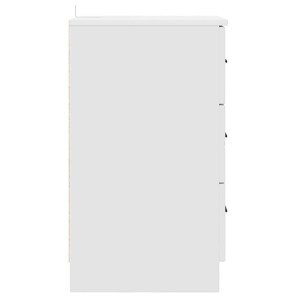 Bedside Cabinet White 38 x 38 x 66 cm Engineered wood